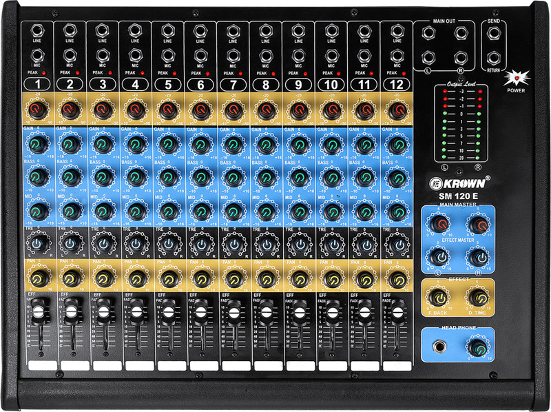 KEKROWN SM 120E Diamond Club Professional 12 Channel Mixing Sound Mixer Analog Mixer Digital Sound Mixer