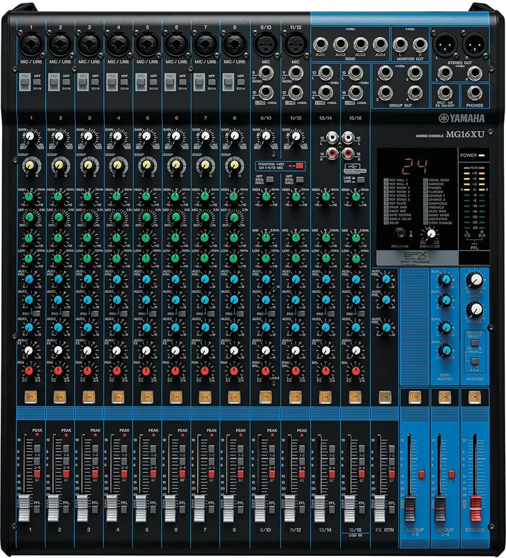 YAMAHA MG16XU 16-Input 6 Bus Mixer Analog Sound Mixer