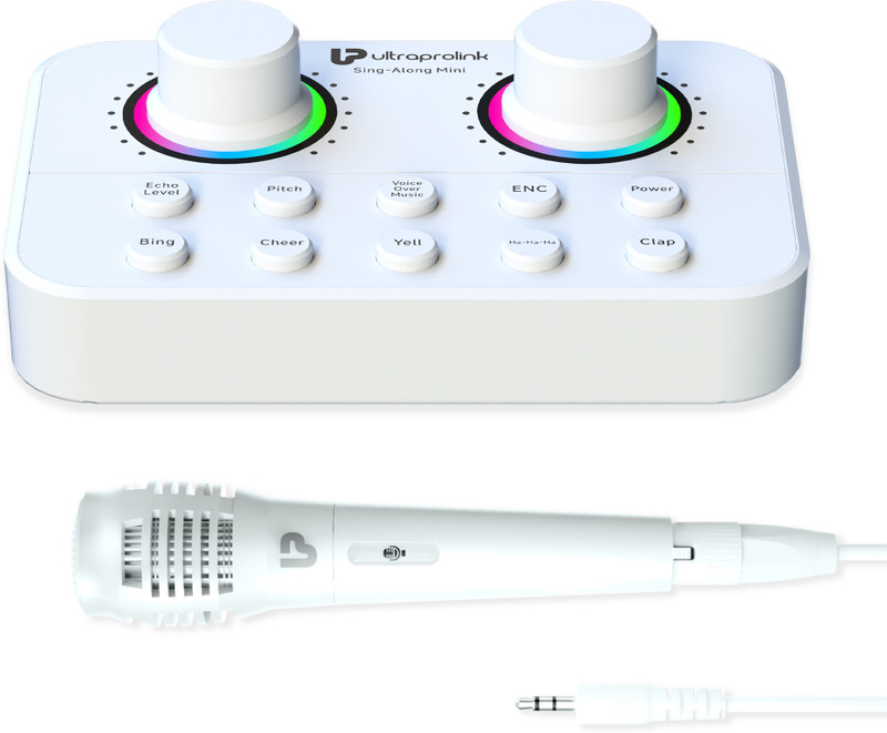Ultraprolink Sing-Along Mini Wireless Karaoke & Live Broadcast Mixerwith CondenserMic UM1002M Digital Sound Mixer
