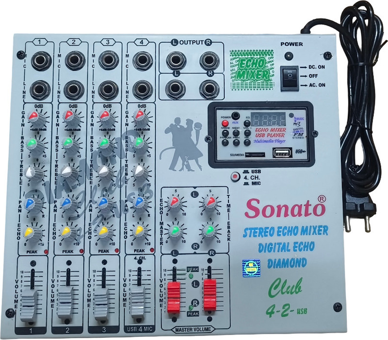 Sonato PA Mixers 4-2-USB Analog Sound Mixer