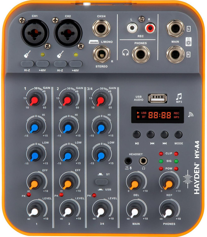 KH Professional Audio Mixer Sound Board Console System Interface 4 Channel Digital USB Bluetooth MP3 Computer Input 48V Phantom Power Stereo DJ Studio Streaming/four 4-way mini mixer with reverb Analog Sound Mixer