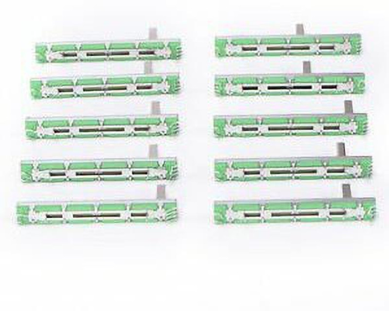 DHRUV-PRO 10Pcs/Lot Double B10K B10KX2 Pot Mixer Fader 7.5 CM 75 MM Potentiometer Ohm Analog Sound Mixer