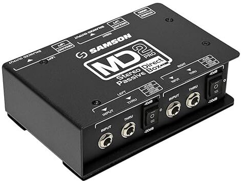 SAMSON MD2 Pro Stereo Passive Direct Box Digital Sound Mixer