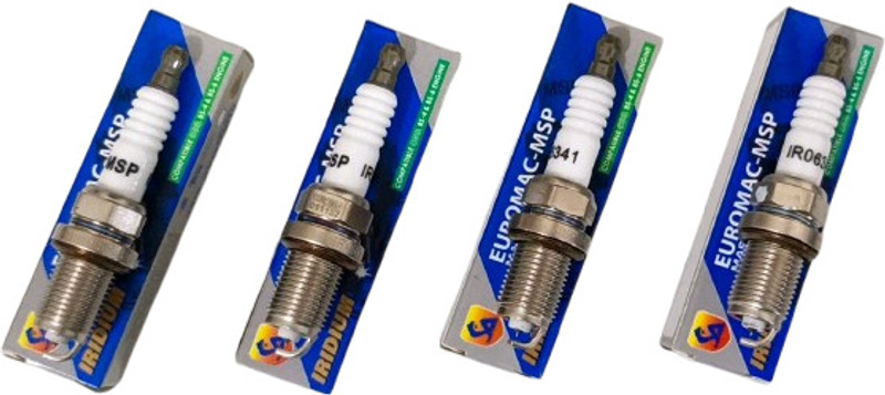 EUROMAC - MSP ACCENT,SANTRO,ECO,I10,ELANTRA,GETZ,VERNA,COROLLA,ACCORD,MOBILIO,CIVIC,INDICA. XETA,INDIGO,CITY. Iridium Spark Plugs(Pack of 4)