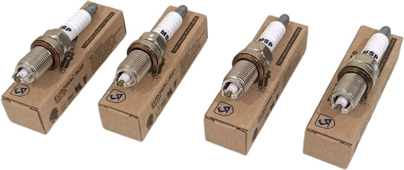 EUROMAC - MSP Accent,Eeco,Mobilio,Indica,Xeta,Indigo,Altroz(1.2L),Punch,Tiago,Tigor Santro,I10,Elantra,Getz,Accord,Civic,City,Vista,Linea,Punto,Duster,Aveo,CRV. Copper Spark Plugs(Pack of 4)
