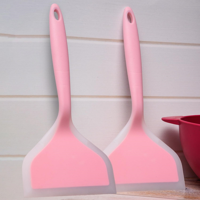 ZUCLLIN Durable Silicone Spatula Non-Stick Heat Resistant Turner,Flexible Kitchen Tool Lifting Spatula(Pack of 2)
