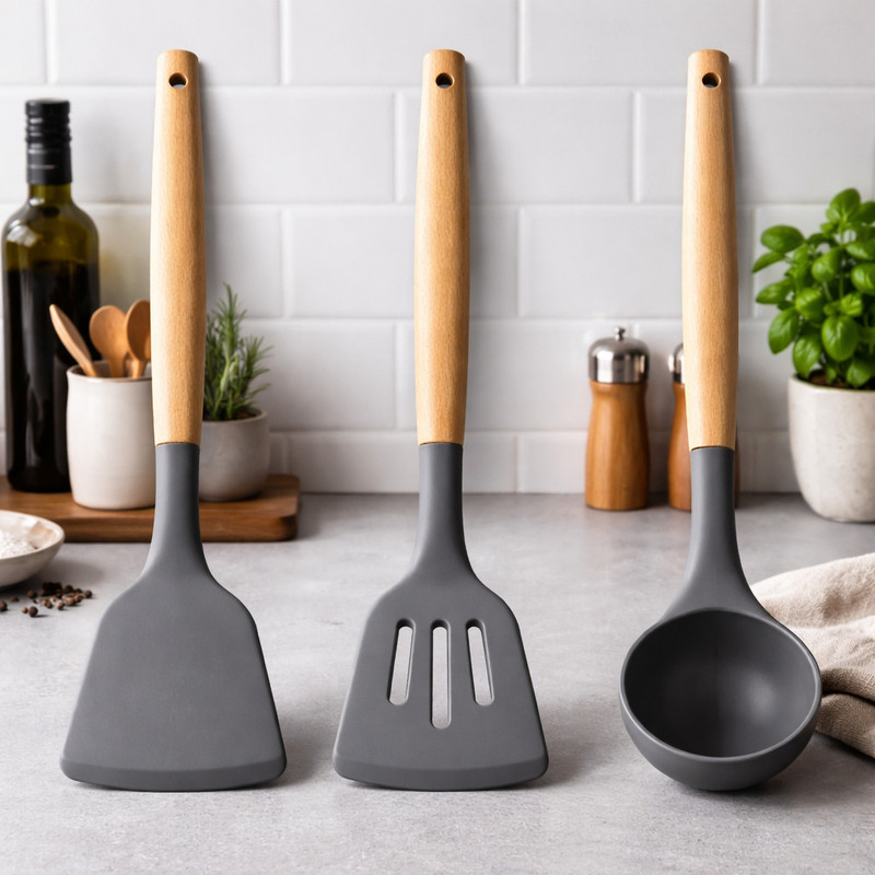 PRIVATE CAVE Model Number * Wooden Spatula(Pack of 3)