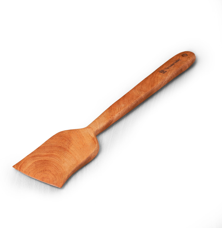 The Indus Valley Neem Wood Large Handmade Flip/Ladle for Cooking Dosa/Roti/Chapati - 37cm Wooden Spatula(Pack of 1)