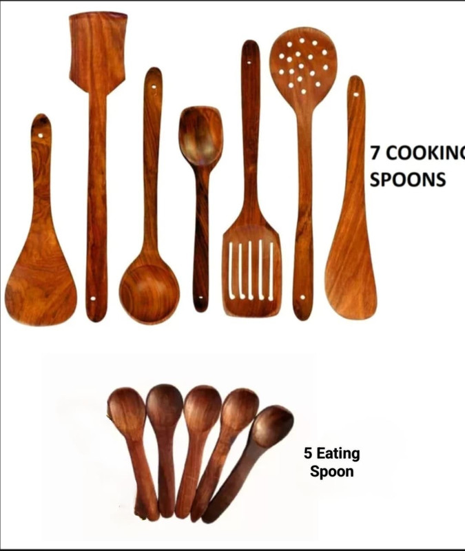 SIFU COLLECTION SPATULA-7 Wooden Spatula(Pack of 7)