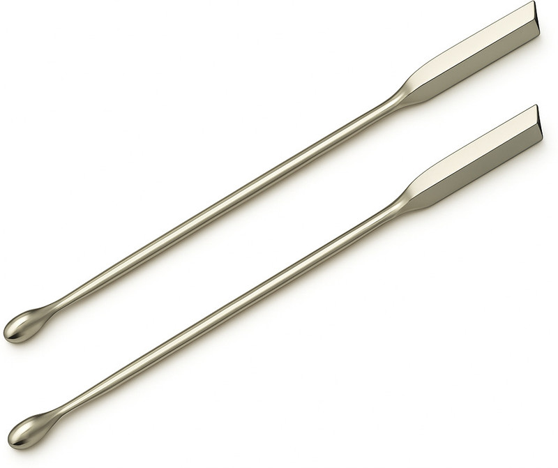 Apex Labs Spatula S.S 8" (Semi Micro) For Lab Mixing Spatula(Pack of 2)