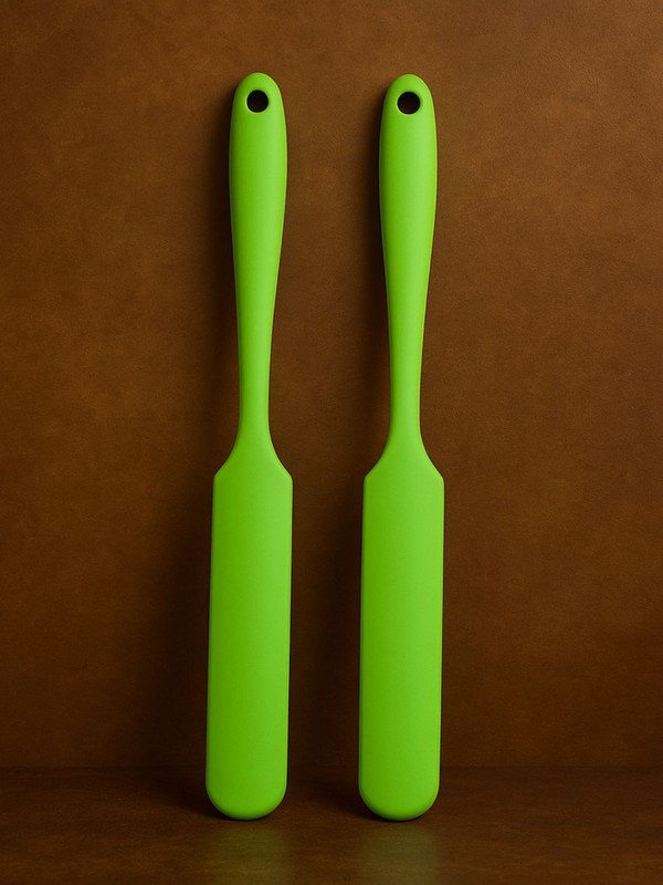 Baskety Silicone Jar Spatula for Sauce Cream Batter and Jam Bottles for Bread Mixing Spatula(Pack of 2)