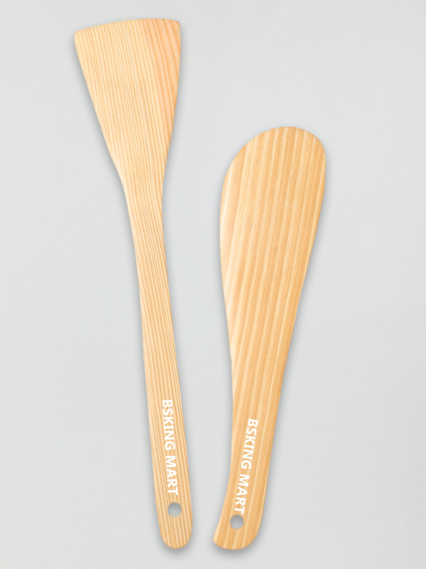 BSKING MART PAIEN VS 02 Wooden Spatula(Pack of 2)