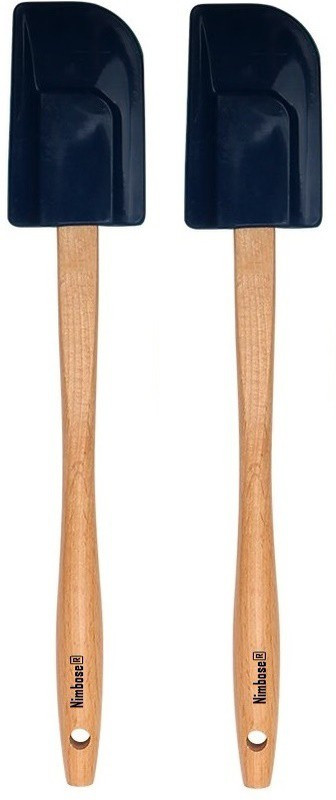 FAAS Silicon Cooking Spatula with Wooden Handle, Non-Stick Spatula(Pack of 1)