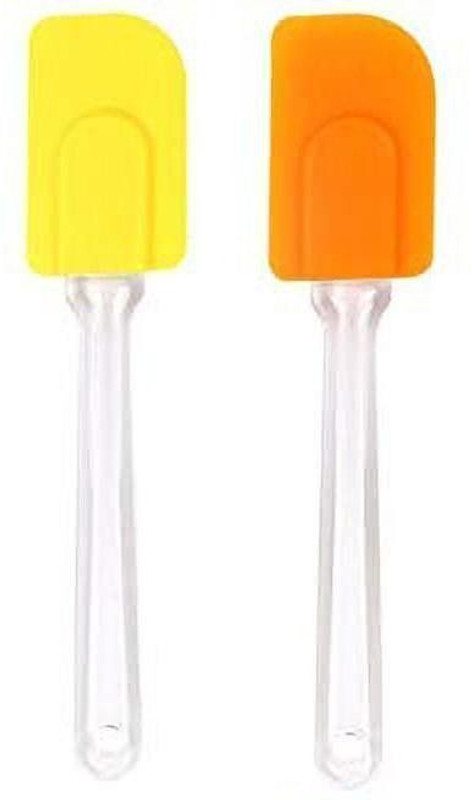 Msquare Supplies Silicone Spatula Set for Kitchen | Silicon Spatula for Cooking | Cake Mixing Bakeware Set (Multicolor, Big Size) Mixing Spatula(Pack of 2)
