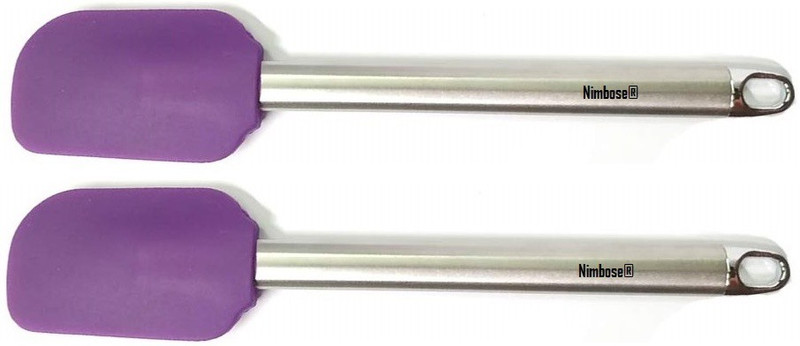 Nimbose Silicone Spatula Steel Handle Utensil Set Heat-Resistant Kitchen Tools, Set of 2 Mixing Spatula(Pack of 2)