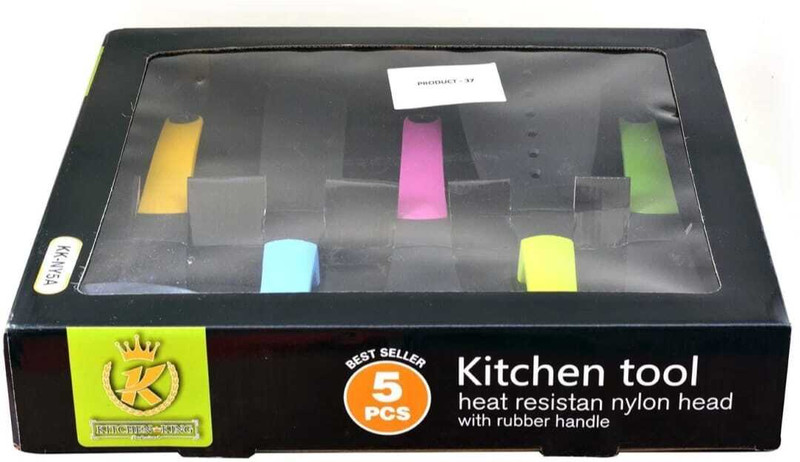 G N Set of 5 Non-Scratch Non-Stick Spatula with best quality Induction Bottom Non-Stick Coated Cookware Set(Plastic, 5 - Piece)