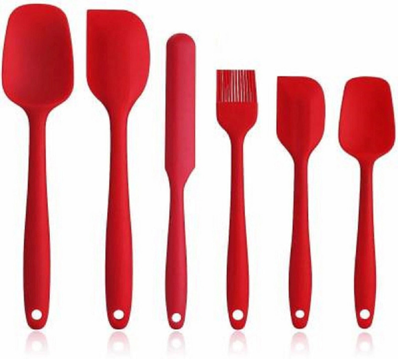 ZILLTOYIN Silicone Spatula Sets of 6 Pcs Made of 100% Food Grade Silicone One Piece Design Seamless Heat-Resistant Spatula Perfect for Spatula Cooking, Baking and Mixing (Black) Non-Stick Spatula (Pack of 6) Non-Stick Spatula(Pack of 6)