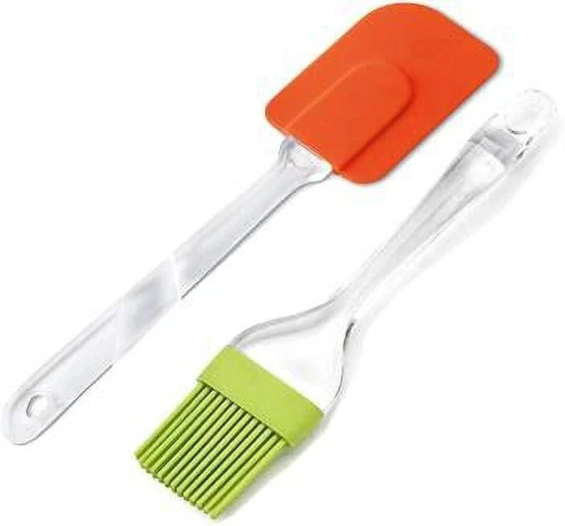 MUNAZZ Silicon Oil Brush And Spatula Non-Stick Spatula(Pack of 2)