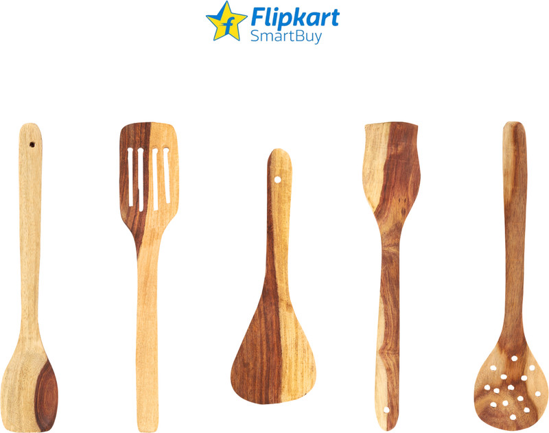 Flipkart SmartBuy Multipurpose Spatula Set of 5 Pcs - 6 - Wooden Spatula(Pack of 5)
