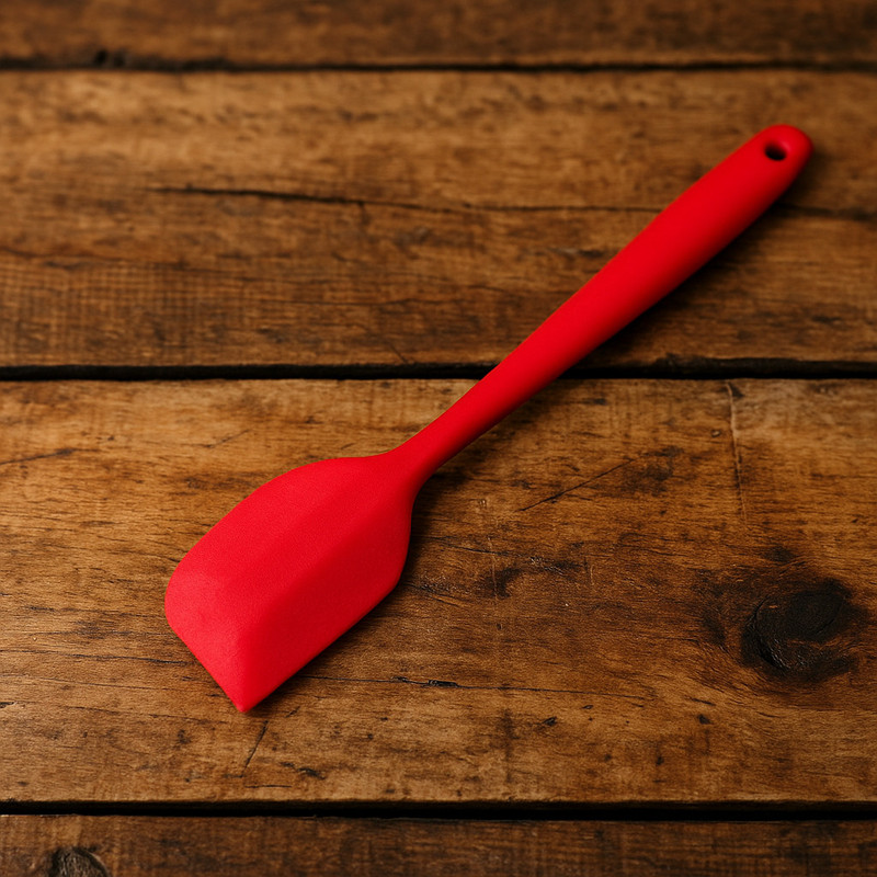 Baskety Silicone Non-Stick Heat Resistant Kitchen Utensil| Spatula Small 20.6cm+Spatula Spreader/Butter knife 24cm|Pack of 2 Spatula RED Non-Stick Spatula(Pack of 2)