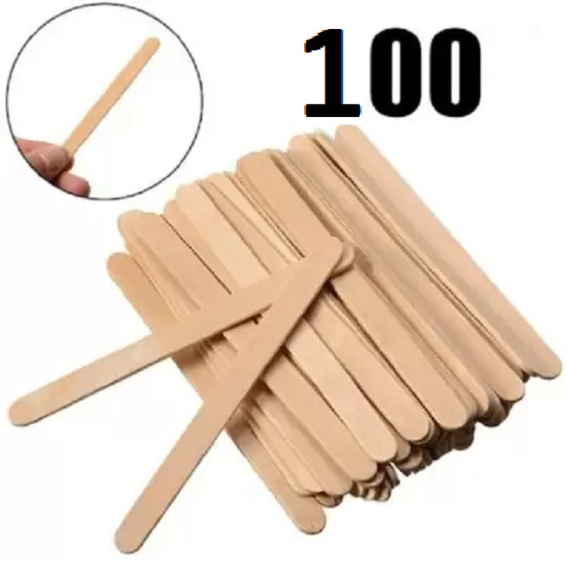 Glamezone Non-Sterile Standard Wooden Tongue Depressor Wooden Spatula(Pack of 100)