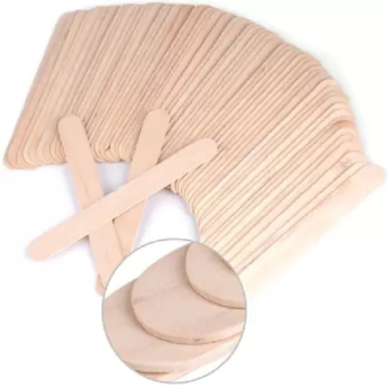 Glamezone Waxing Stick Spatula Applicator Wooden Spatula Tongue Depressor for Home & Salon Wooden Spatula(Pack of 100)
