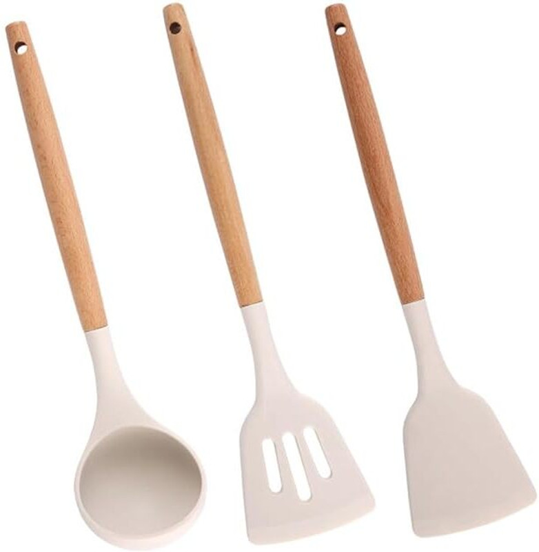 PIXNA 3 Silicon Spatula for Kitchen set Analog Kitchen Timer
