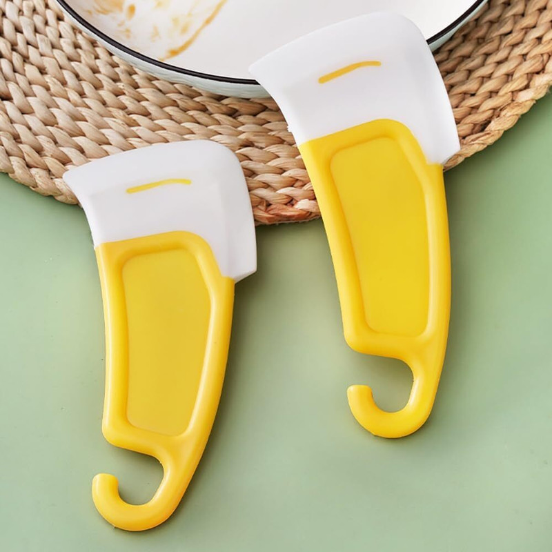 Sokmak 2PC Silicone Scraper pan Scraper Silicone Non Stick Cleaning Brush Rubber Spatula(Pack of 1)