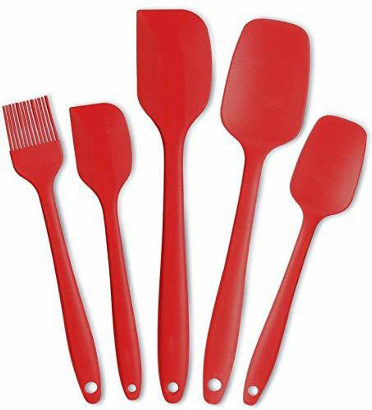 Amulakh Silicone Spatula Set, 5 PCS Heat Resistant Rubber Spatulas Utensils Non-Stick Spatula(Pack of 1)