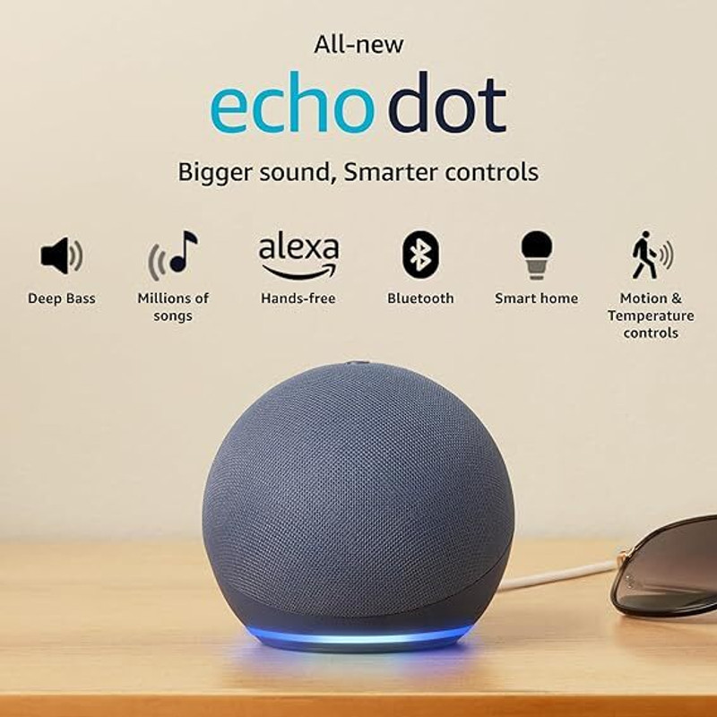 Chenna AlEX Echo Dot (5th Gen) | Smart speaker with vibrant sound, Motion Detection Speaker Mod(Compatible only with  YES)