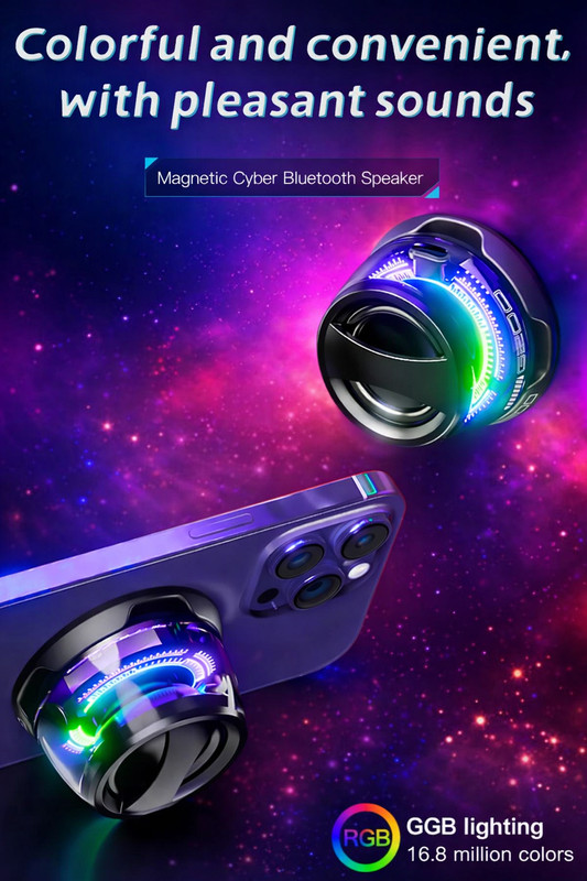 AKSHAR Elite G200 Magnetic RGB Speaker Speaker Mod(Compatible only with Samsung (Galaxy Series), iPhone 12 / 13 / 14 / 15 / 16 Series (MagSafe supported))