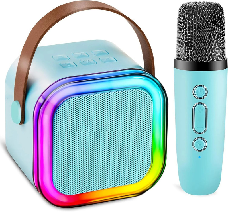 NIVKEZ Wireless Mic and Speaker for Kids and Adults 5.6 W Bluetooth Home Theatre Speaker Mount