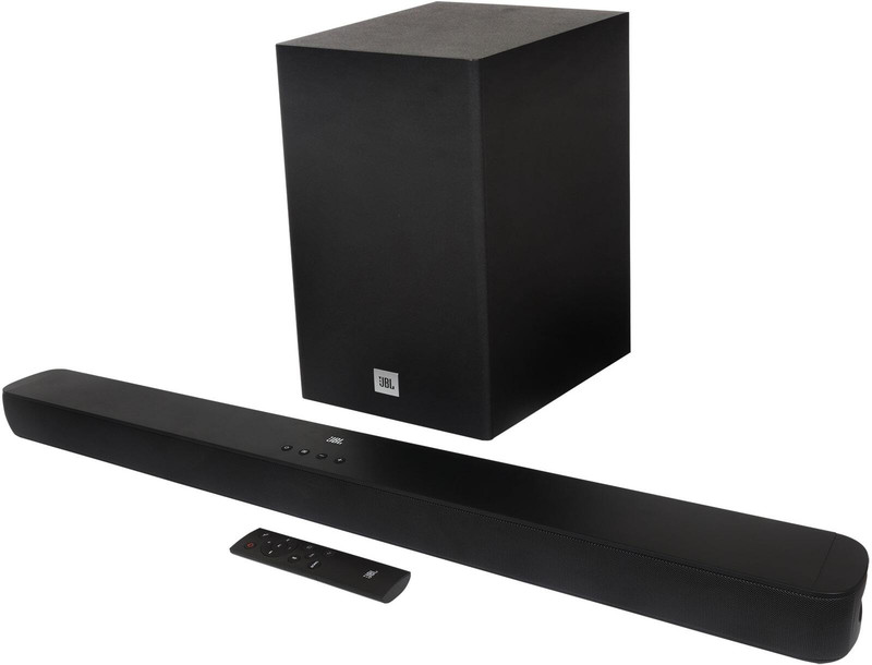 JBL Cinema SB180, Wireless Subwoofer for Extra Deep Bass with Remote HDMI 220 W Bluetooth Soundbar(Black, 2.1 Channel)