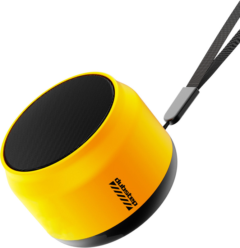 Dubstep Pop 600 with 6W Output, 15 Hrs Playtime, 52mm Dynamic Driver, TWS Pairing 6 W Bluetooth Speaker(Yellow, Stereo Channel)