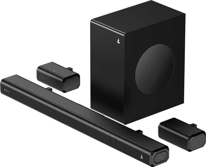 boAt Aavante Prime 5.1 5000D, Cinematic Dolby Audio, EQ Modes, Remote Control 500 W Bluetooth Soundbar(Premium Black, 5.1 Channel)