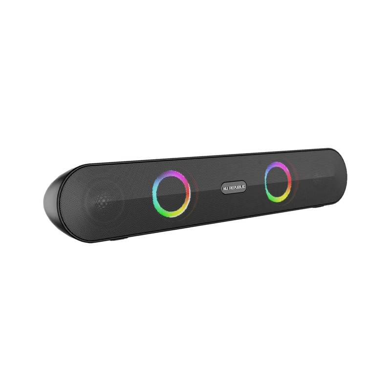 Nu Republic PartyBox 165 With 10 Hrs Playtime, Dual 52mm Dynamic Driver, Multi RGB LED Light 16 W Bluetooth Speaker(Black, 2.0 Channel)