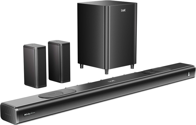 boAt Aavante Prime 7.1.4 7050DA, Dolby Atmos, Scan QR for Installation, Multi Connect 700 W Bluetooth Soundbar(Black, 7.1.4 Channel)