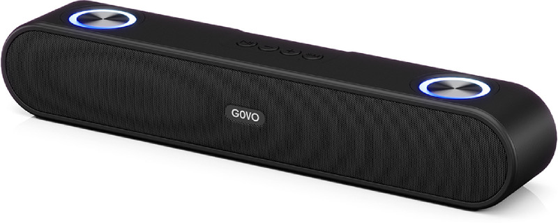 GOVO GOSURROUND 200 | 2000 mAh Battery 16 W Bluetooth Speaker(Platinum Black, 2.0 Channel)