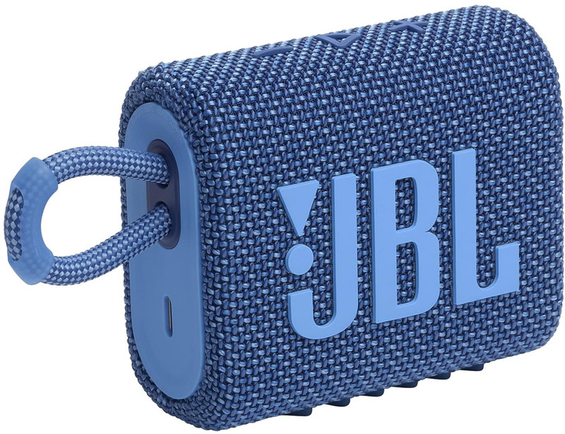 JBL Go 3 Ultra Portable ,Pro Sound,IP67 Water & Dust Resistant 4.2 W Bluetooth Speaker(Eco Blue, Mono Channel)