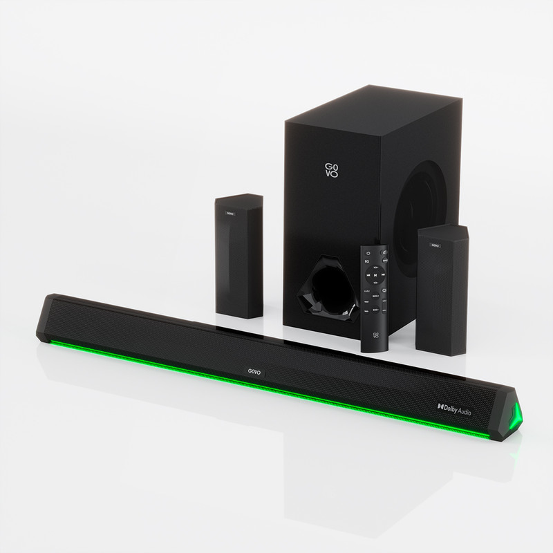 GOVO GOSURROUND 970 Dolby Digital| 525 W Bluetooth Soundbar(Platinum Black, 5.1 Channel)