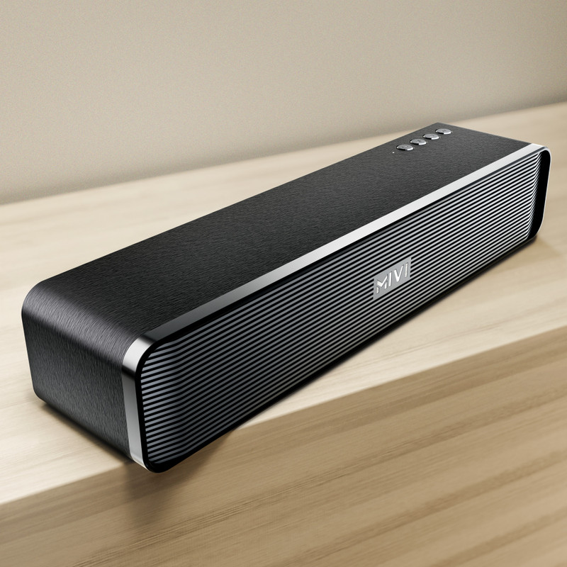 Mivi Fort S16 with Dual Full Range Drivers, 6Hrs Playback, Voice Assistant 16 W Bluetooth Speaker(Black, 2.0 Channel)
