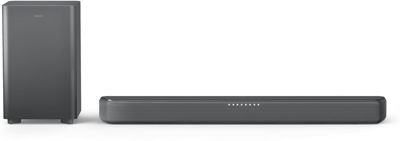 PHILIPS TAB5309/94 With Subwoofer, Dolby & DTS Virtual, 4 EQ modes, BT/HDMI/USB/Optical 240 W Bluetooth Soundbar(Black, 2.1 Channel)