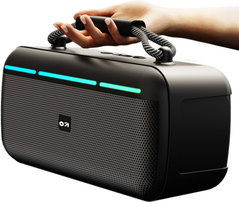 GOBOULT Bassbox Q20 with 20Watt, 8Hrs Battery, RGB LED, Portable Design 20 W Bluetooth Speaker(Black, Stereo Channel)