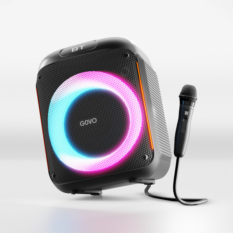 GOVO Goloud 480 80 W Bluetooth Party Speaker(Platinum Black, 2.0 Channel)