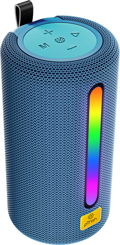 PTron Funk Rhythm / Fusion Buzz w/ 14W Pristine Sound, RGB Lights, 8Hrs Playtime 14 W Bluetooth Speaker(Blue, Stereo Channel)