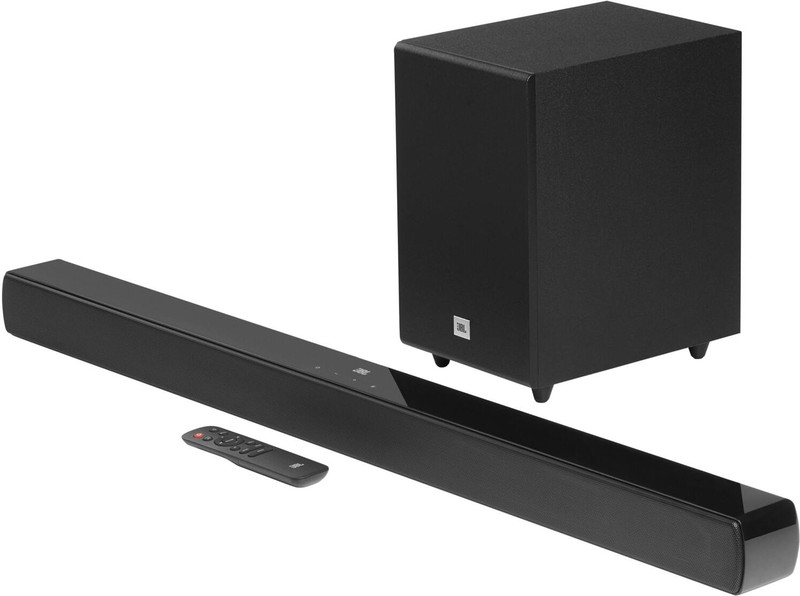 JBL Cinema SB240 2.1, Dolby digital, Wired Subwoofer,HDMI 110 W Bluetooth Soundbar(Black, Stereo Channel)