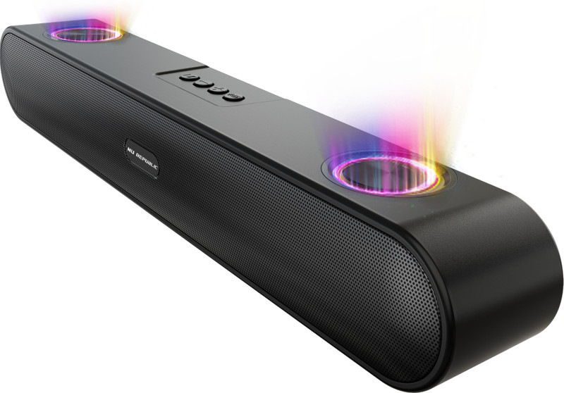 Nu Republic Party Box 16 With X-Bass®Technology, Upto 10 Hrs Playtime, Multiple RGB Modes, 16 W Bluetooth Speaker(Black, 2.0 Channel)
