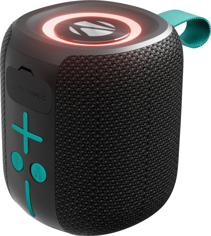 ZEBRONICS Sonic Pod 15, 10hrs Playback, BT v5.4, TWS, USB, RGB Modes, Splash Proof, Type C 5 W Bluetooth Party Speaker(Black, Mono Channel)