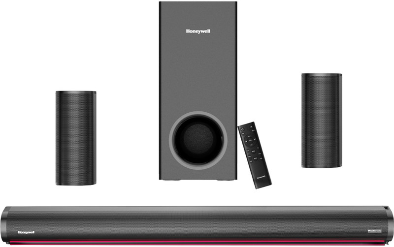 Honeywell Trueno U7000 Dolby Audio 500 W Bluetooth Soundbar(Black, 5.1 Channel)