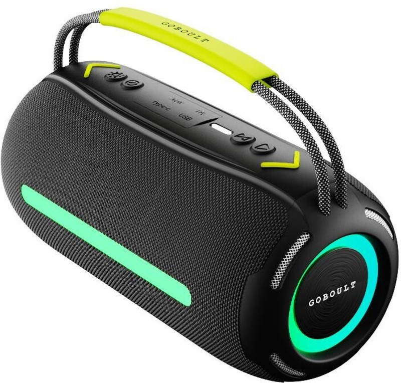 GOBOULT Groove 20W, Dual Dynamic Drivers, RGB LED, TWS Connectivity, Upto 8Hrs Battery 20 W Bluetooth Speaker(Jet Black, Stereo Channel)